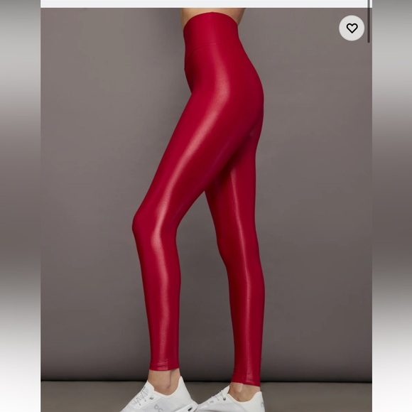 NWT Carbon38 High-Waisted Red Leggings - Picture 1 of 6